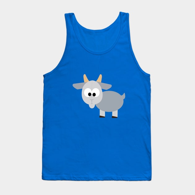 Adorable Gray Goat Tank Top by Hedgie Designs